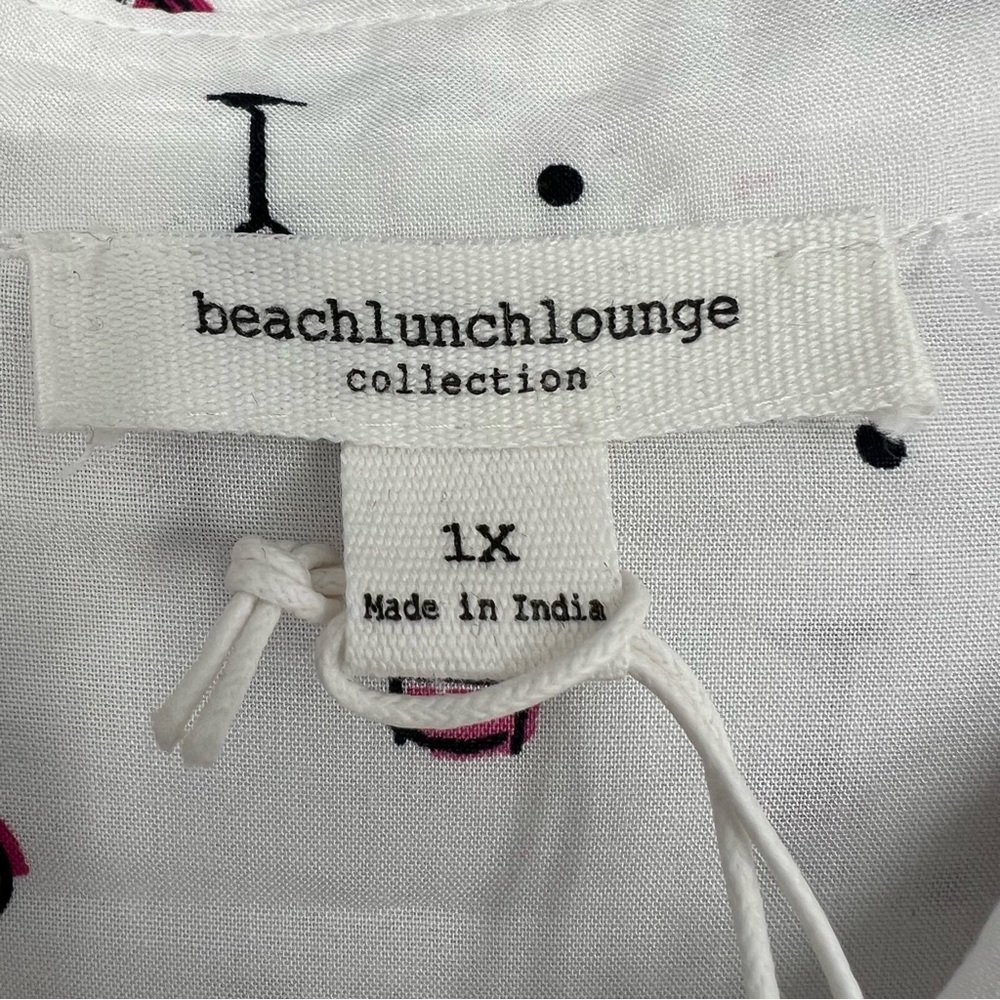 Beach Lunch Lounge Womens Top Wine Theme Print Long Roll Tab Sleeve Button Up - Picture 12 of 14